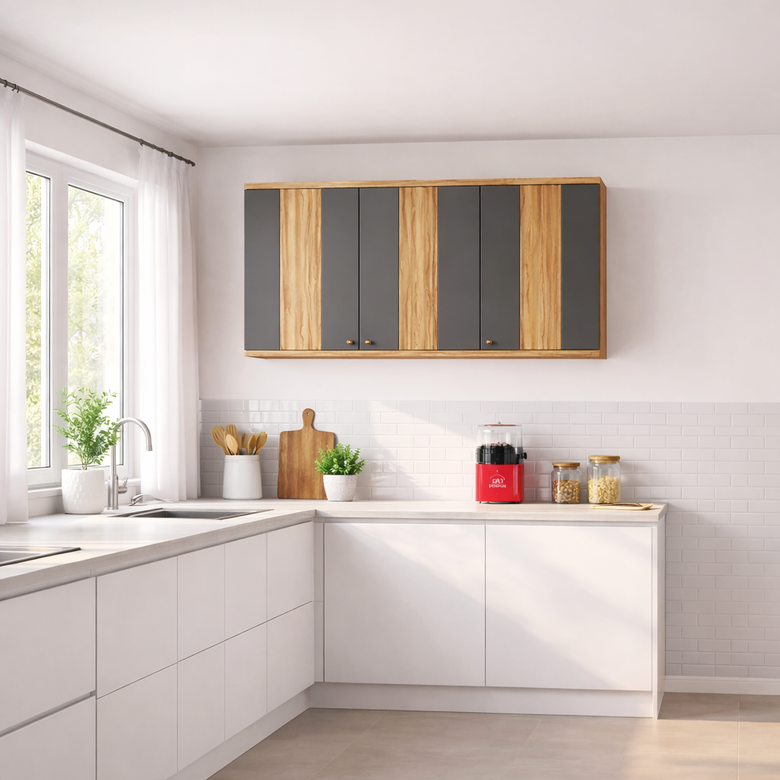 Armário Aéreo de Cozinha 2 Portas 80 Cm Canelado Sauvignon Ronipa