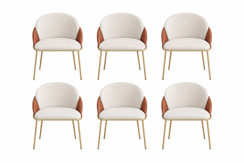 Conjunto 6 Cadeiras Estofadas Vitta Dj Móveis