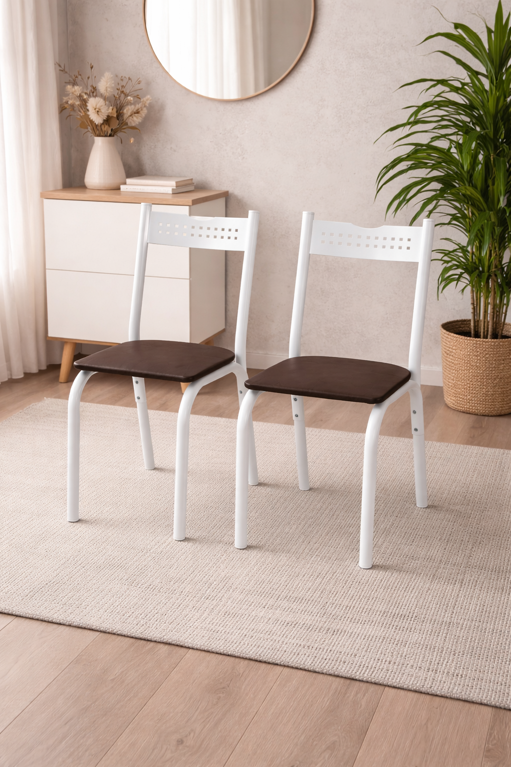 Conjunto de 2 Cadeiras Tubular Ciplafe - BRANCO