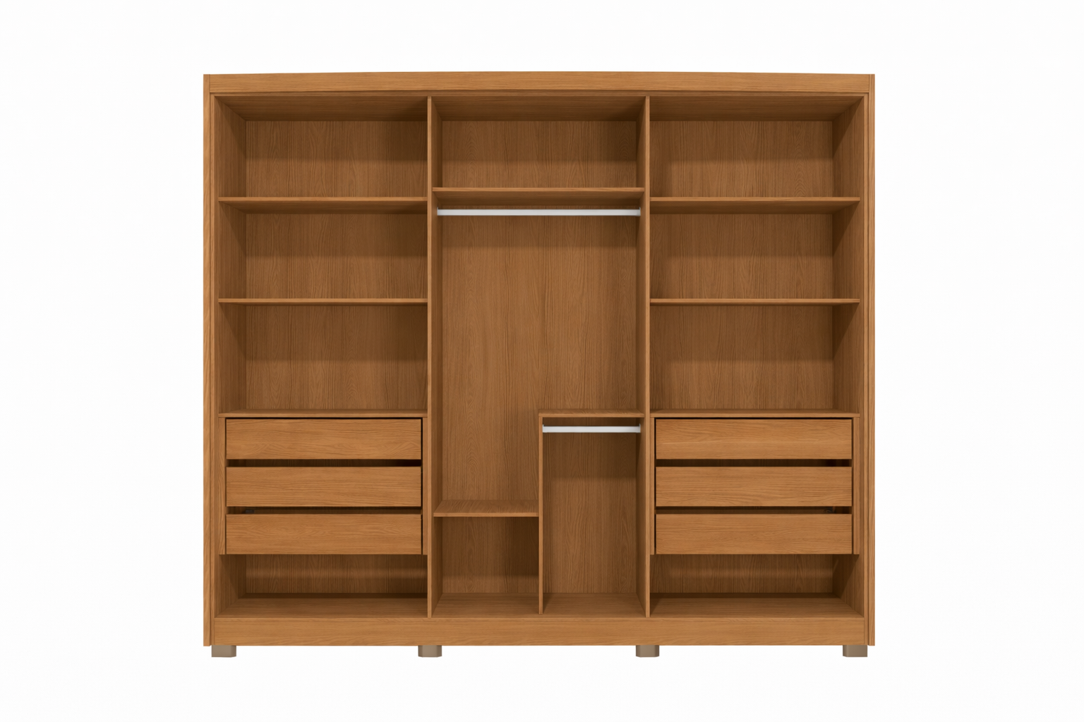 Guarda-Roupa Casal 6 Portas com Espelho 6 Gavetas CB01N566 Kappesberg