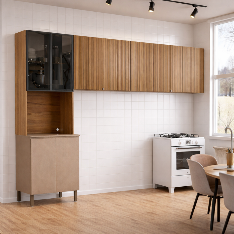 Cozinha Modulada Art 3 Peças 6 Portas Kits Paraná