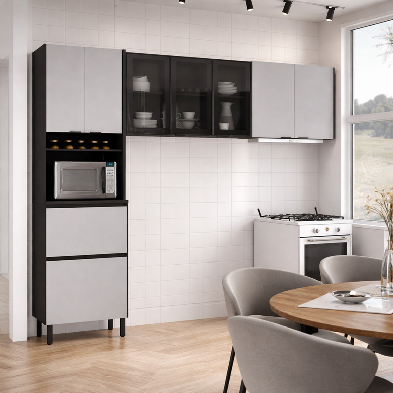 Cozinha Modulada 3 Peças 7 Portas Lumina Itatiaia