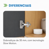 Armário aéreo New Porto 80cm 2 Portas Itatiaia