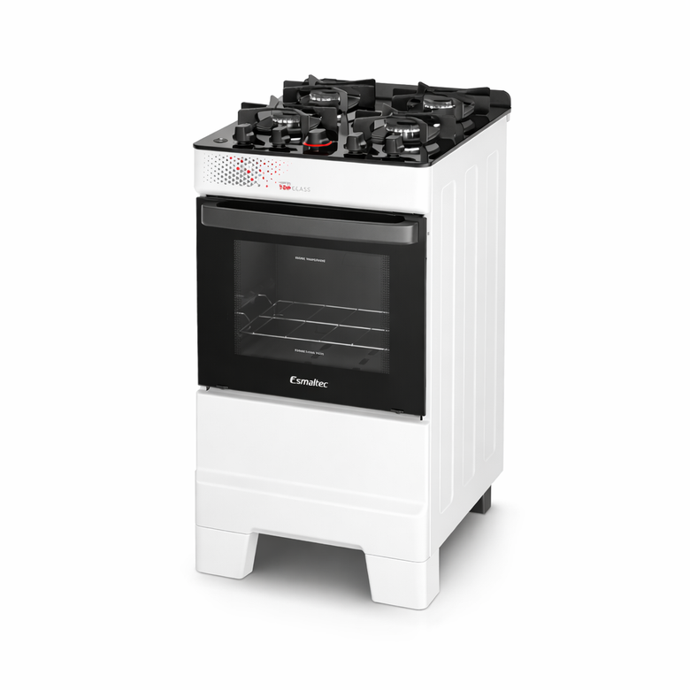 Fogão 4 Bocas Ideal Top Glass Acendimento Manual Esmaltec