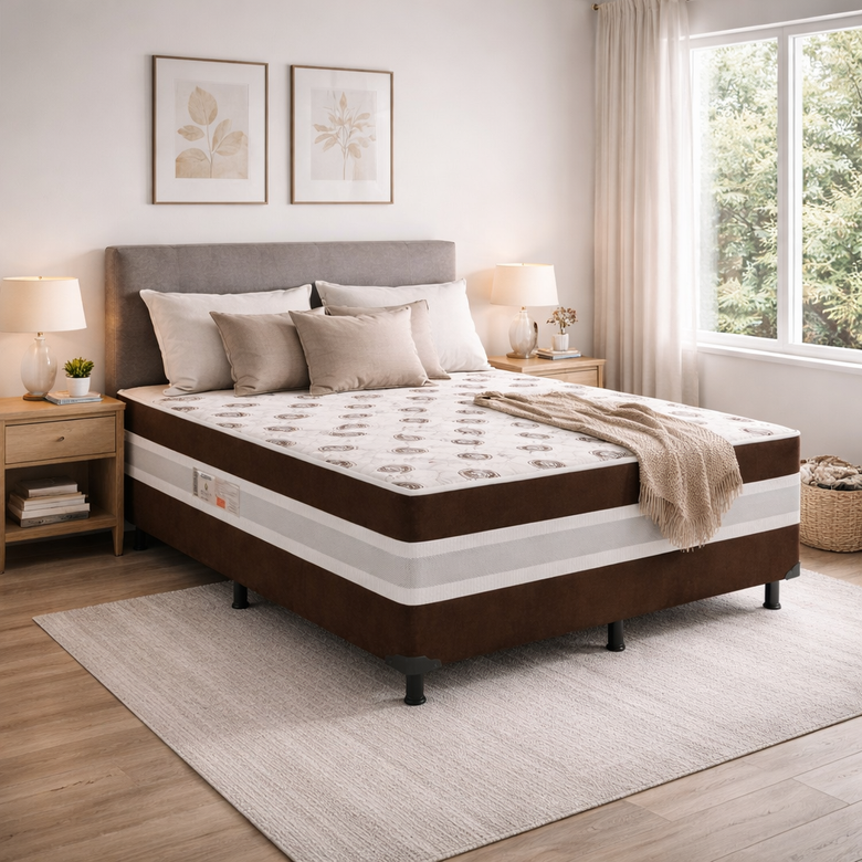Cama Box Casal Conjugada Confort Max Bacetto