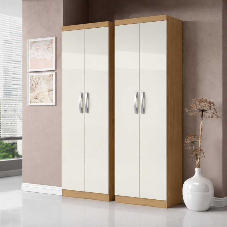 Kit 02 Armários Multiuso 2 Portas New Aramóveis