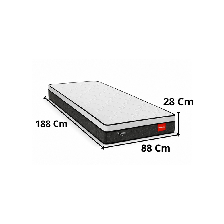 Colchão Solteiro D28 Bless 88x188cm Reconflex