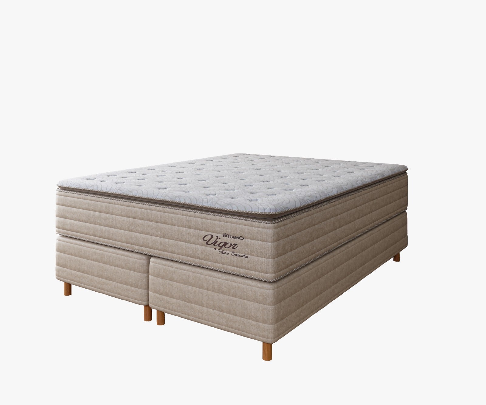 Conjunto Box Queen 158x198 Vigor Topazio - BEGE