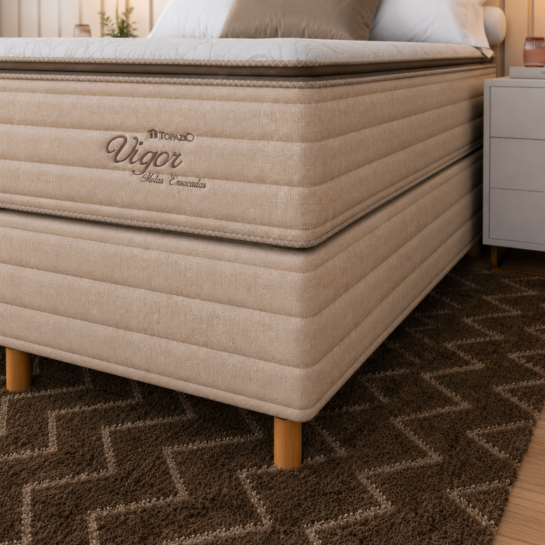 Conjunto Box Queen 158x198 Vigor Topazio