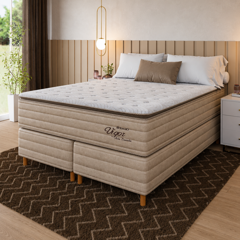 Conjunto Box Queen 158x198 Vigor Topazio