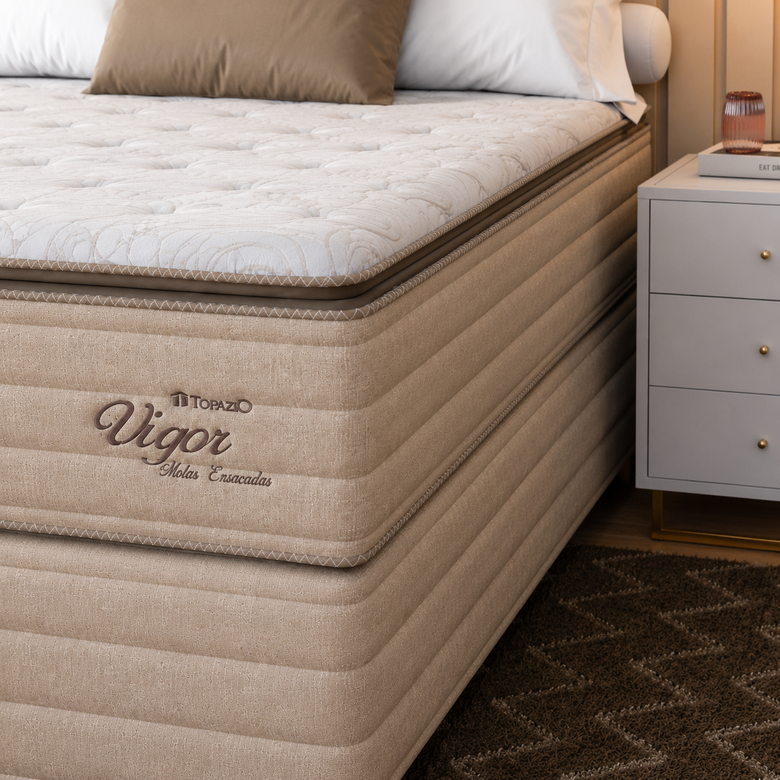 Conjunto Box Queen 158x198 Vigor Topazio