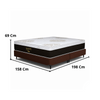 Conjunto Cama Box Queen 158x198 Petrus Ortobom com Base Camurça