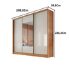 Guarda-Roupa Arezzo Plus com Espelho 3 Portas 6 Gavetas Novo Horizonte