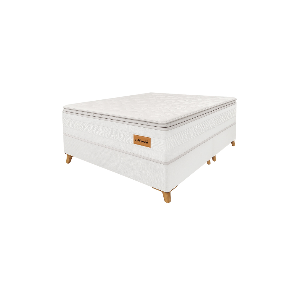 Conjunto Box King 198x198 Molas Ensacadas Moscou Topázio - BRANCO