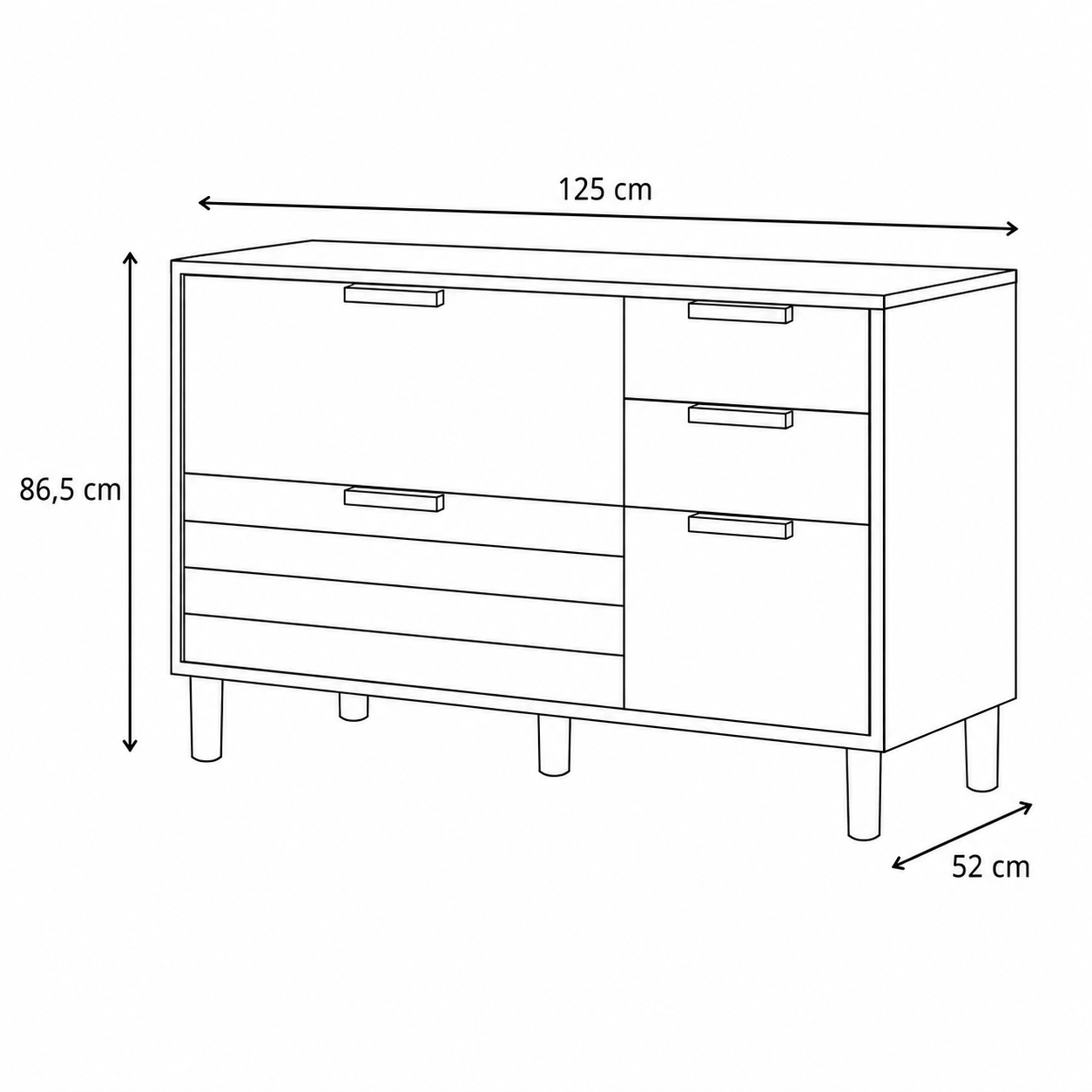 Cozinha Modulada Eloise 2 Peças 2 Portas 4 Gavetas  MGM