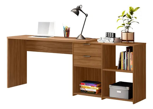 Escrivaninha 2 Gavetas 3 Nichos  Office NT2060 Notável Móveis