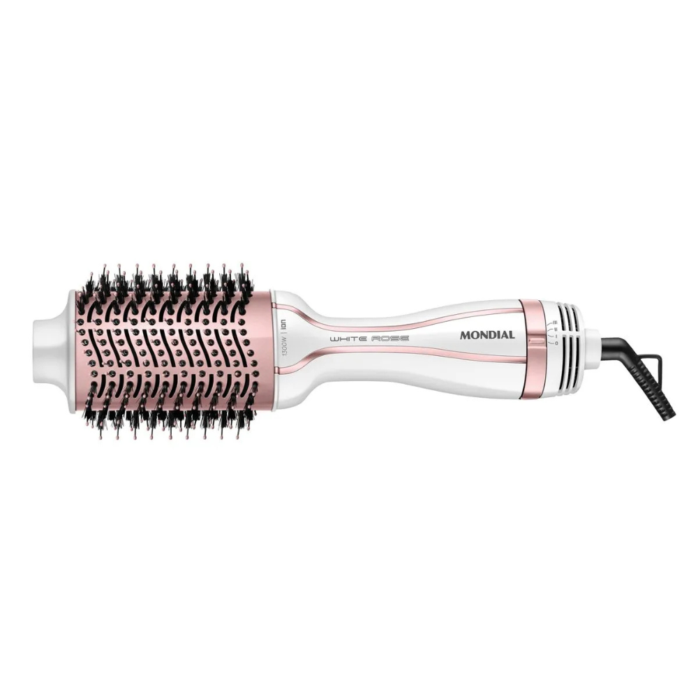 Escova Secadora Mondial Branco e Rose Gold 1300W ES-50 - BRANCO/ROSE