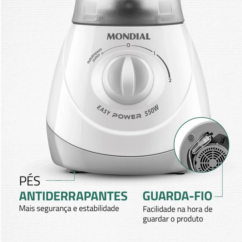 Liquidificador Mondial Easy Power L-550 2 Velocidades 550W
