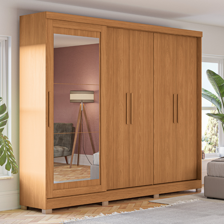 Guarda-Roupa Casal 5 Portas e 4 Gavetas CB01N564 Kappesberg