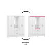 Guarda Roupa Casal Capelinha 4 Portas 2 Gavetas Lord Demóbile