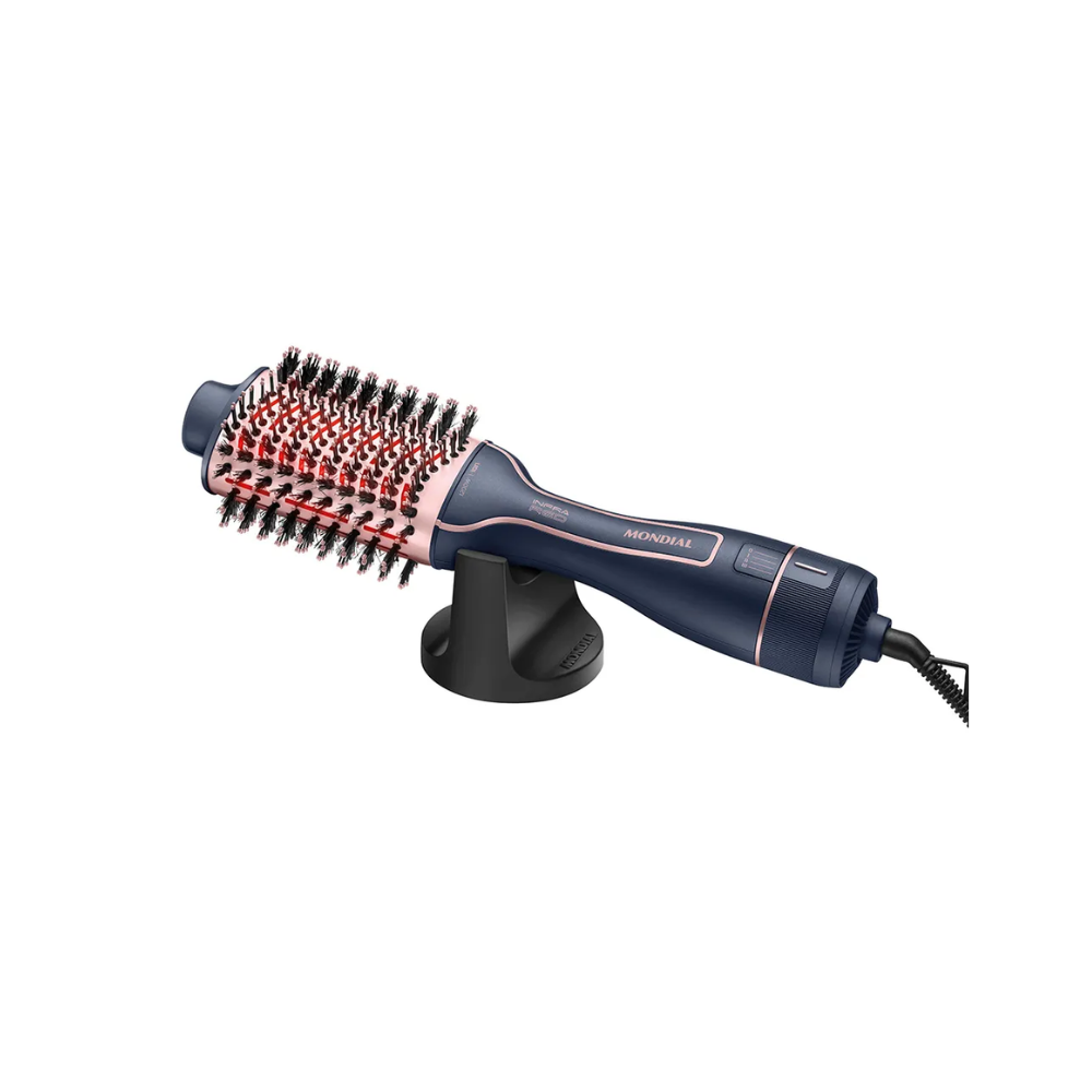 Escova Secadora Infrared ES-01-IR 1200W Cerdas Duplas  Mondial - AZUL/GOLDEN ROSE
