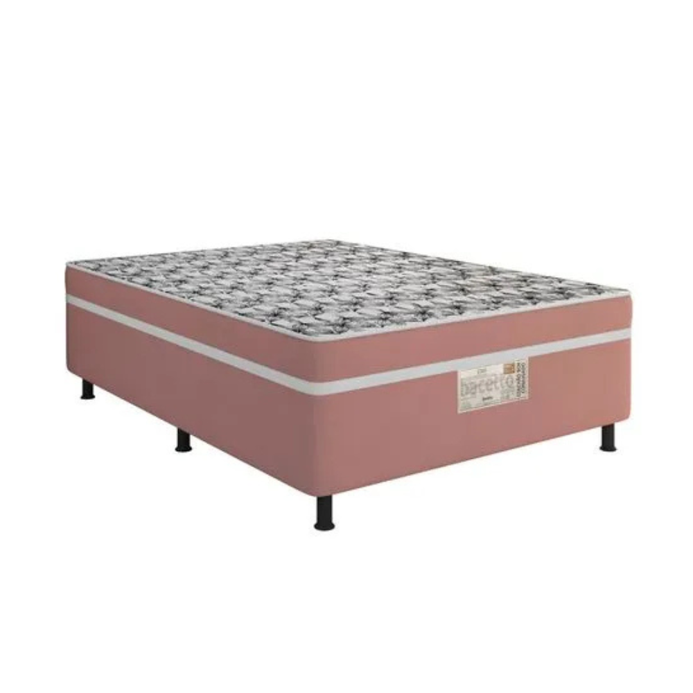 Cama Box Conjugada Viúva 128x42cm Star Pink Bacetto - ROSE