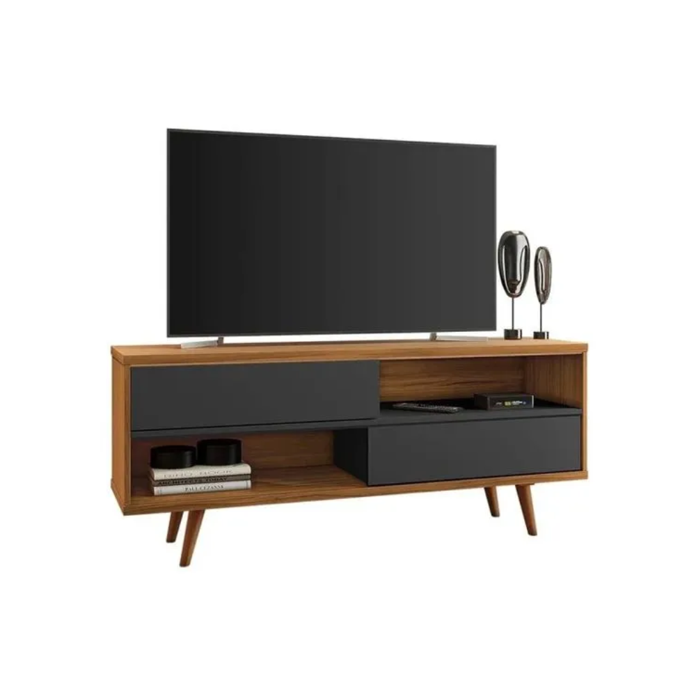 Rack para TV até 50"  2 portas NT 1180 Notável Móveis - FREIJO/PRETO