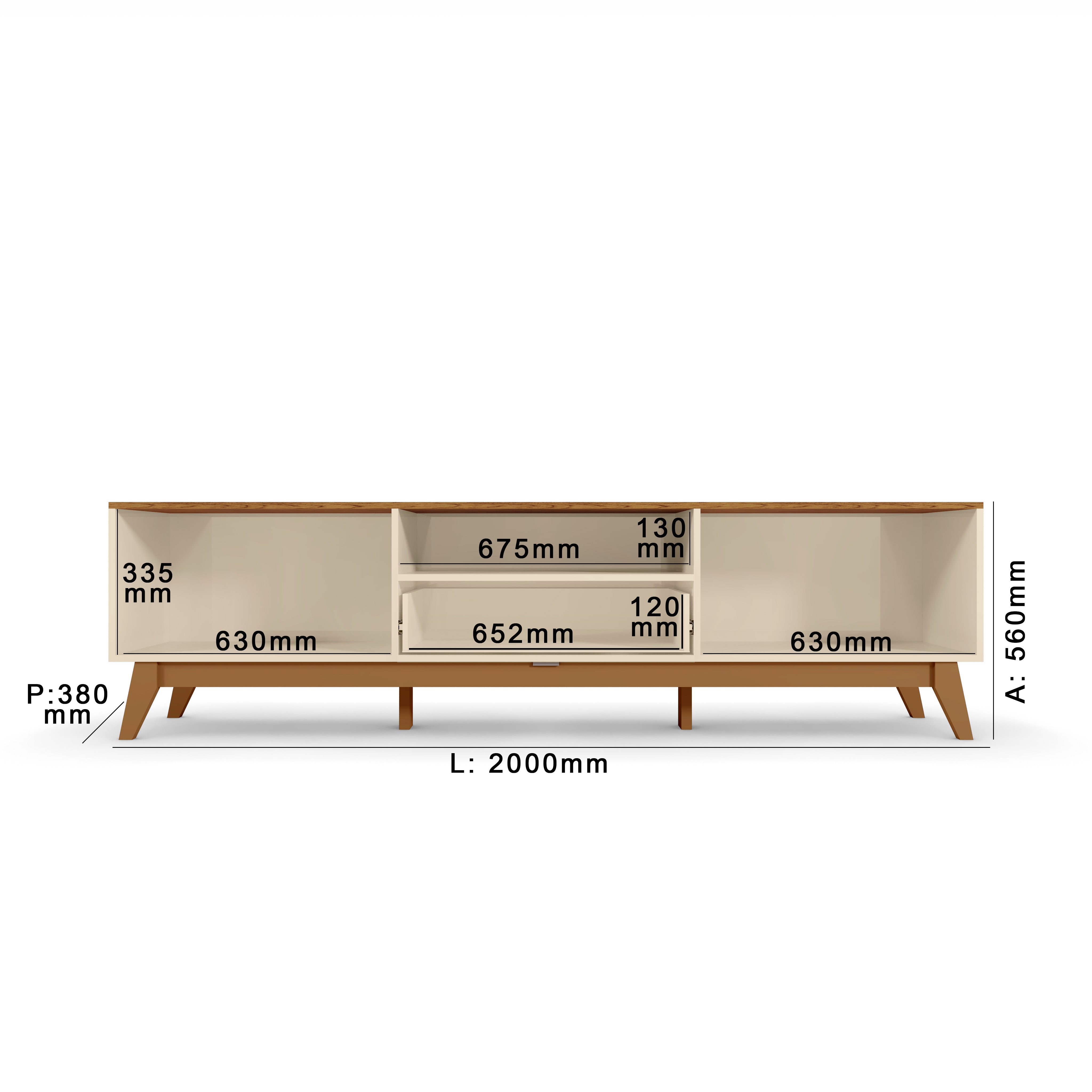 Rack para Tv de até 75 Polegadas Diadema 2 Portas 1 Gaveta com Nichos Mobler