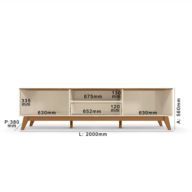 Rack para Tv de até 75 Polegadas Diadema 2 Portas 1 Gaveta com Nichos Mobler