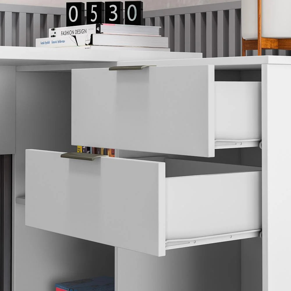 Escrivaninha 2 Gavetas 3 Nichos  Office NT2060 Notável Móveis