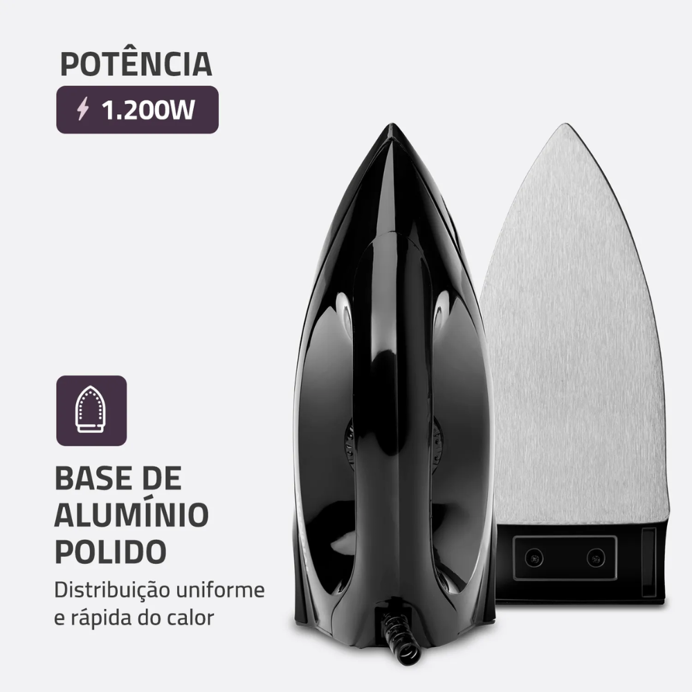 Ferro de Passar a Seco Mondial FSN-55-B - PRETO