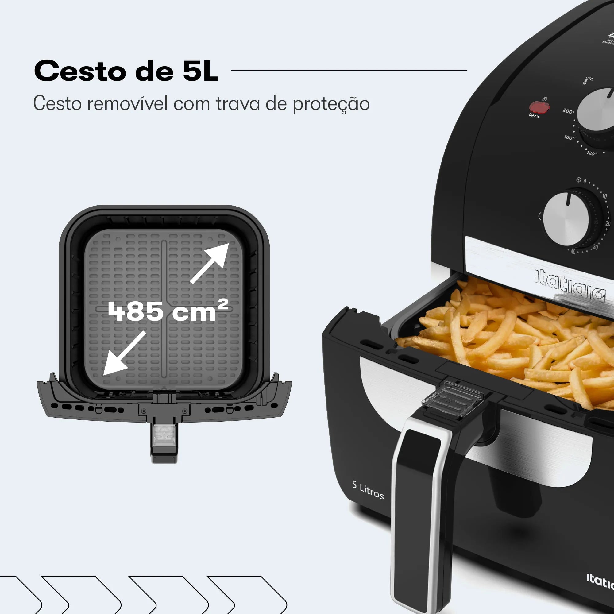 Fritadeira Elétrica Air Fryer Itatiaia 5L