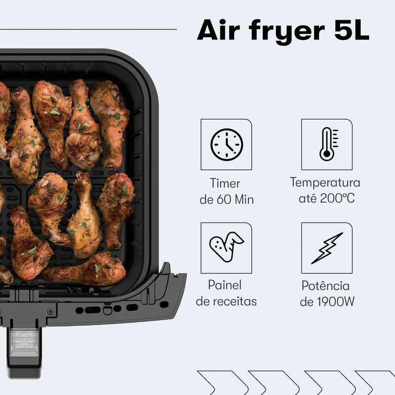 Fritadeira Elétrica Air Fryer Itatiaia 5L