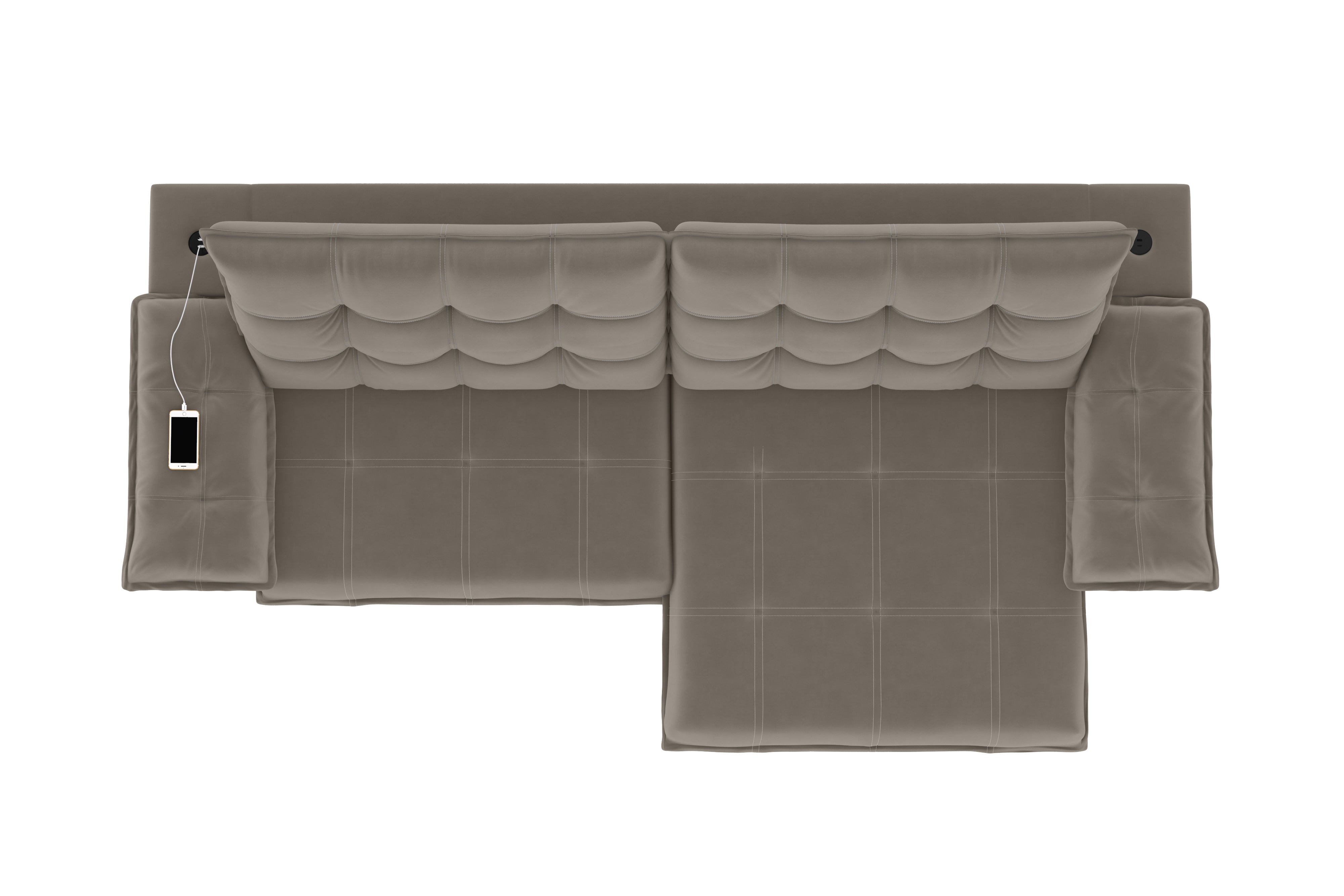 Sofá Retrátil e Reclinável 4 Lugares Parma Besthouse