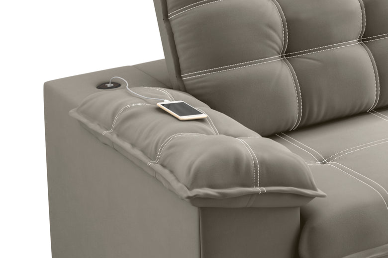 Sofá Retrátil e Reclinável 4 Lugares Parma Besthouse