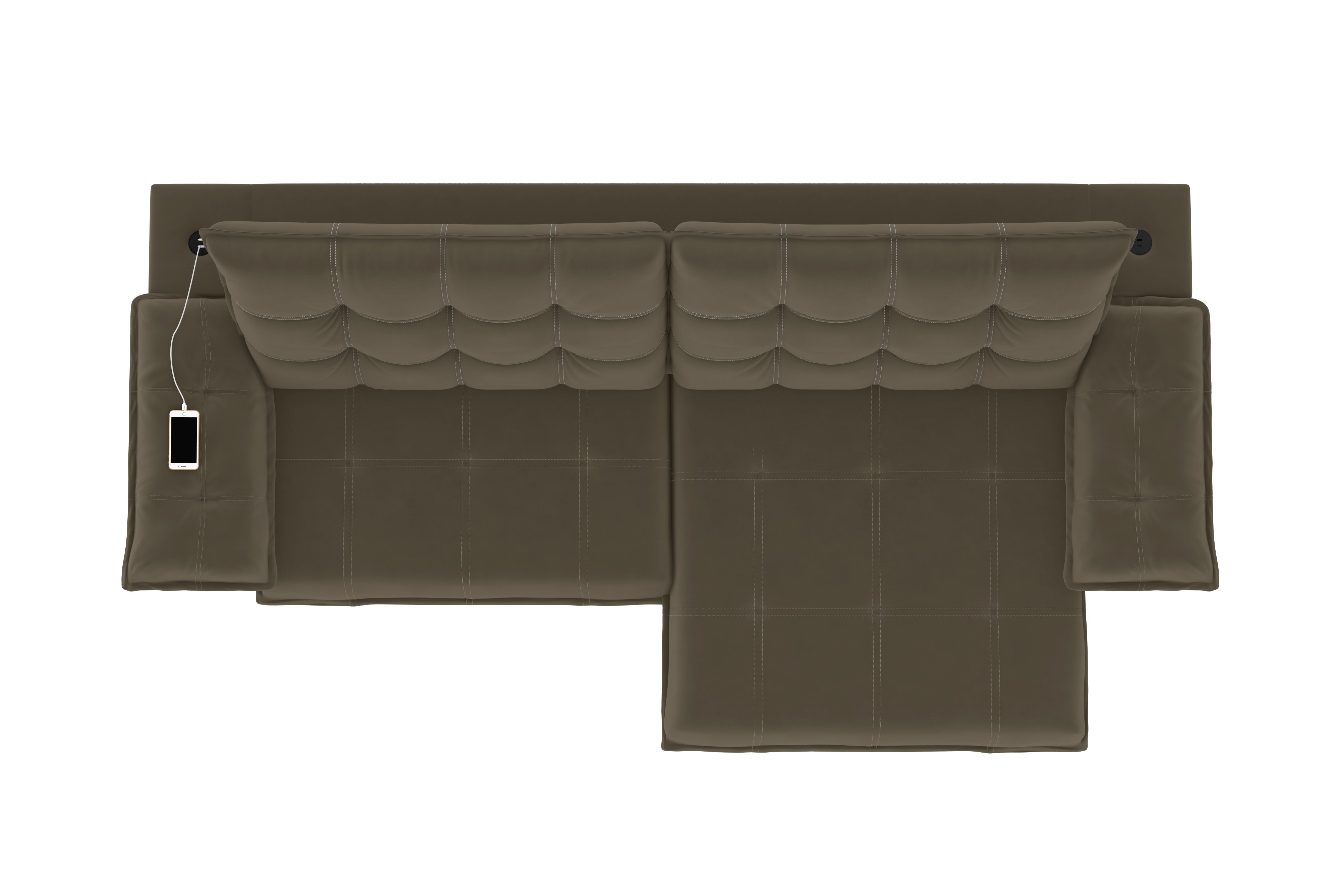 Sofá Retrátil e Reclinável 4 Lugares Parma Besthouse