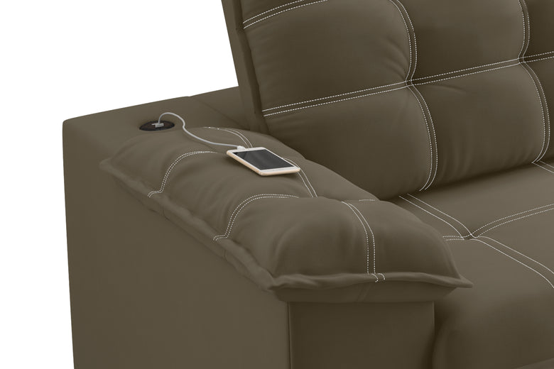 Sofá Retrátil e Reclinável 3 Lugares Parma Besthouse