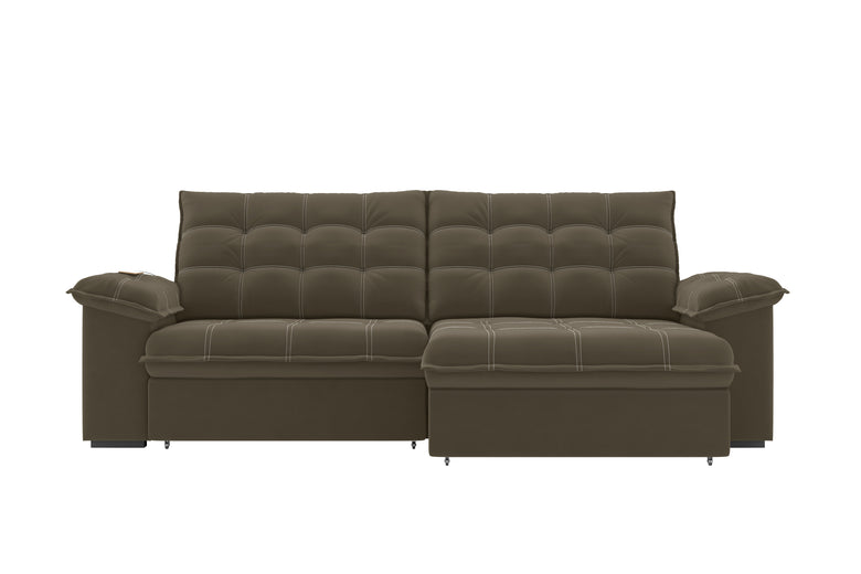 Sofá Retrátil e Reclinável 4 Lugares Parma Besthouse