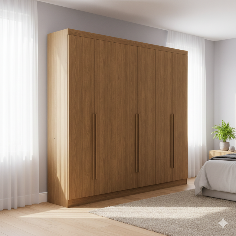 Guarda-Roupa Casal 6 Portas e 3 Gavetas T580 Kappesberg