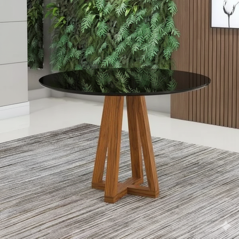 Mesa de Jantar Redonda 90x90 Livia Sonetto