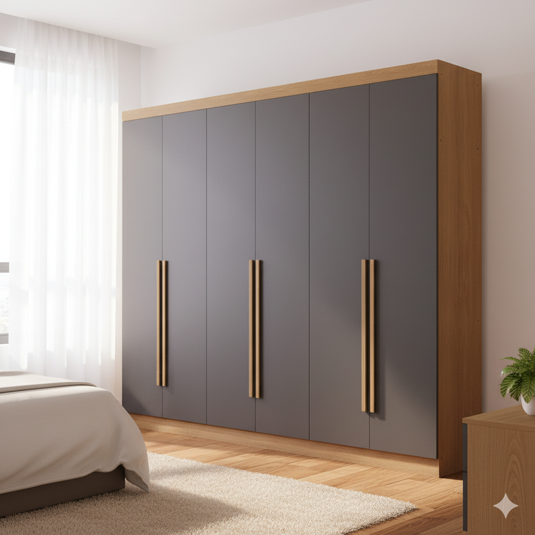 Guarda-Roupa Casal 6 Portas e 3 Gavetas T580 Kappesberg