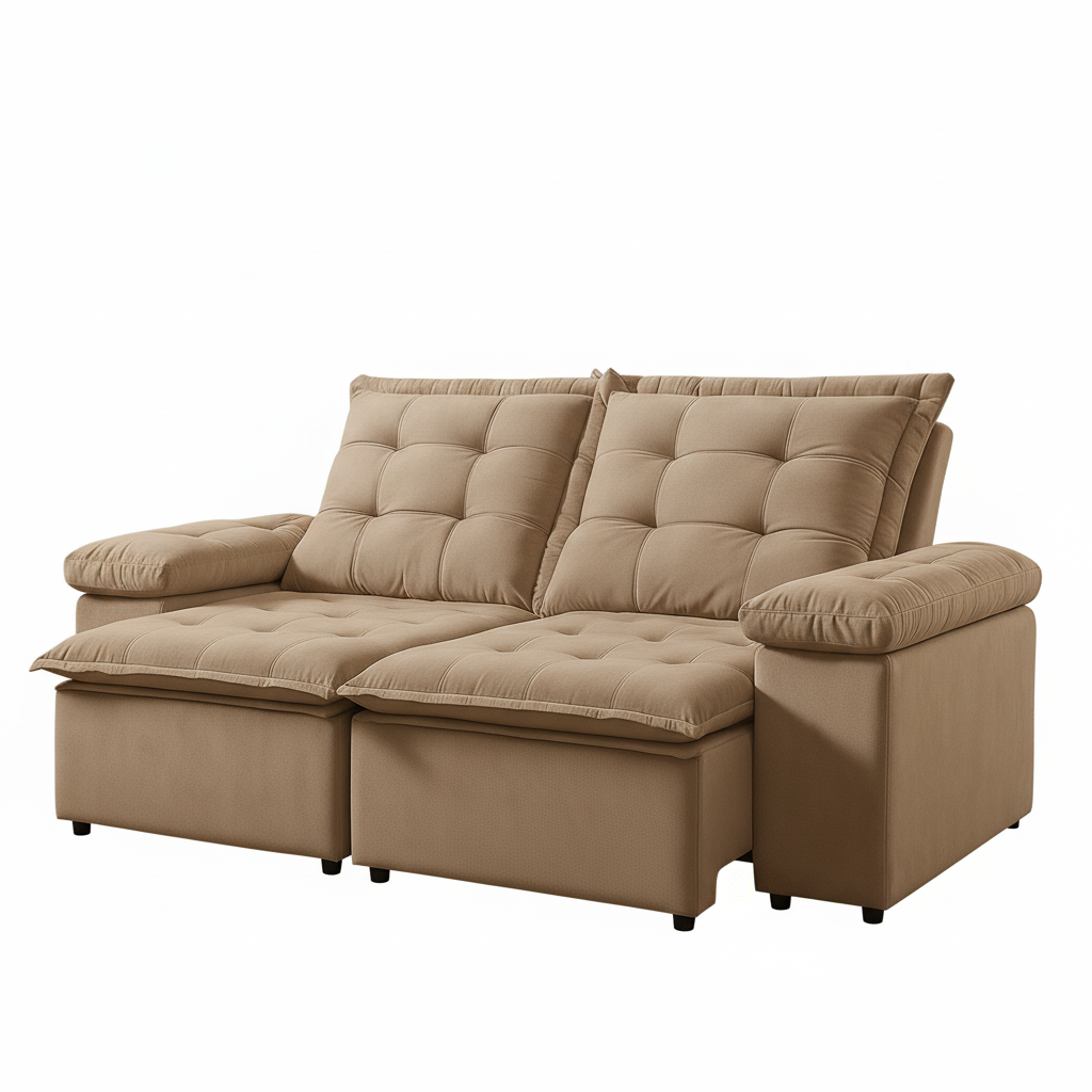 Sofá Retrátil e Reclinável 3 Lugares Dream Bacetto