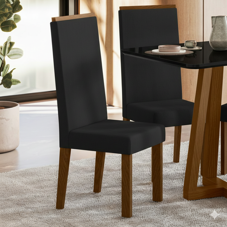 Conjunto 2 Cadeiras Linho Livia Sonetto