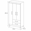 Guarda-Roupa 3 Portas 2 Gavetas Lima Moval