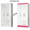 Guarda-Roupa 3 Portas 2 Gavetas Lima Moval