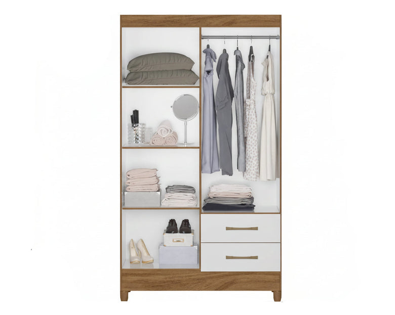 Guarda-Roupa Solteiro 4 Portas 2 Gavetas Chile Moval