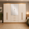 Guarda-Roupa Casal Com Espelho 6 Portas 4 Gavetas Giardino Demóbile