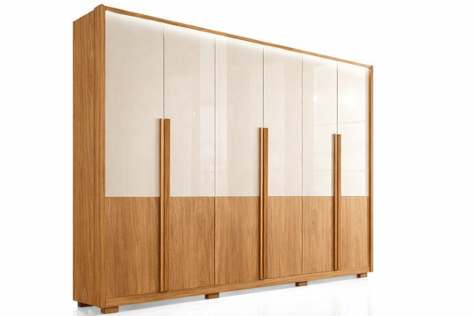 Guarda-Roupa Casal Hopper 2.7 Caemmun com 6 Portas e 6 Gavetas - FREIJO/OFF