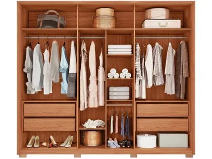 Guarda-Roupa Casal Hopper 2.7 Caemmun com 6 Portas e 6 Gavetas