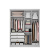 Guarda Roupa Solteiro 4 Portas 3 Gavetas MDF Moderni Plus Novo Horizonte